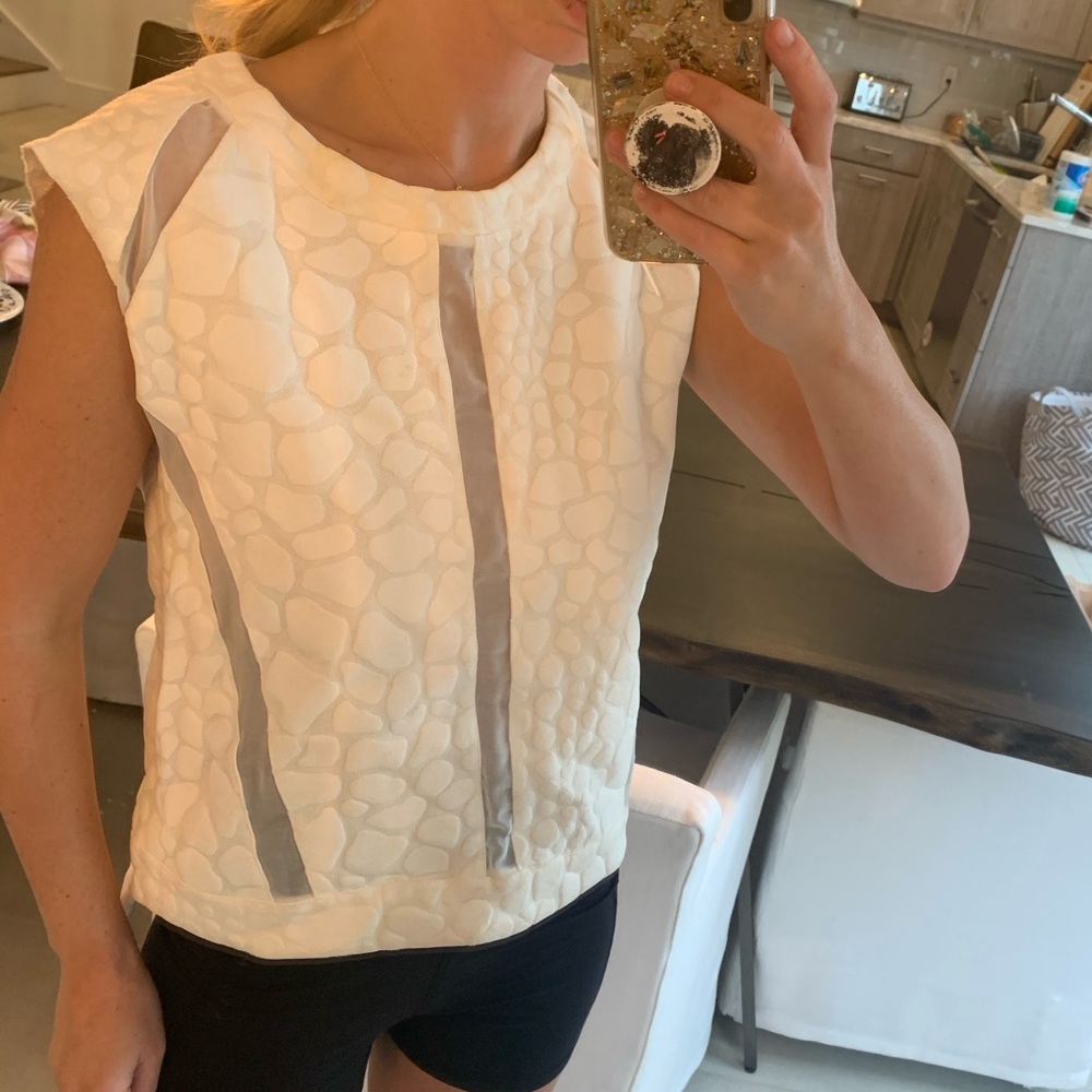 White Zara structured top croc design